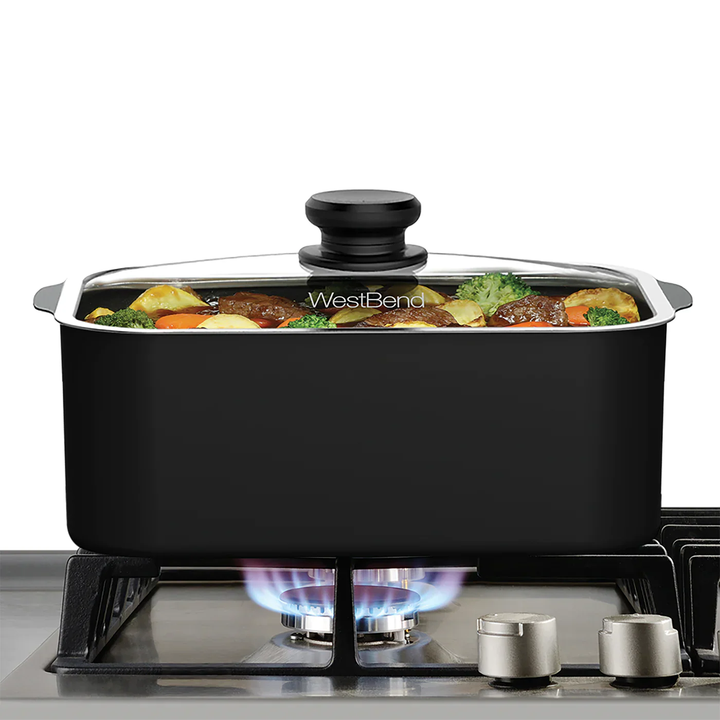 West Bend 6 Qt. Oblong Slow Cooker 87906BK - Image 3